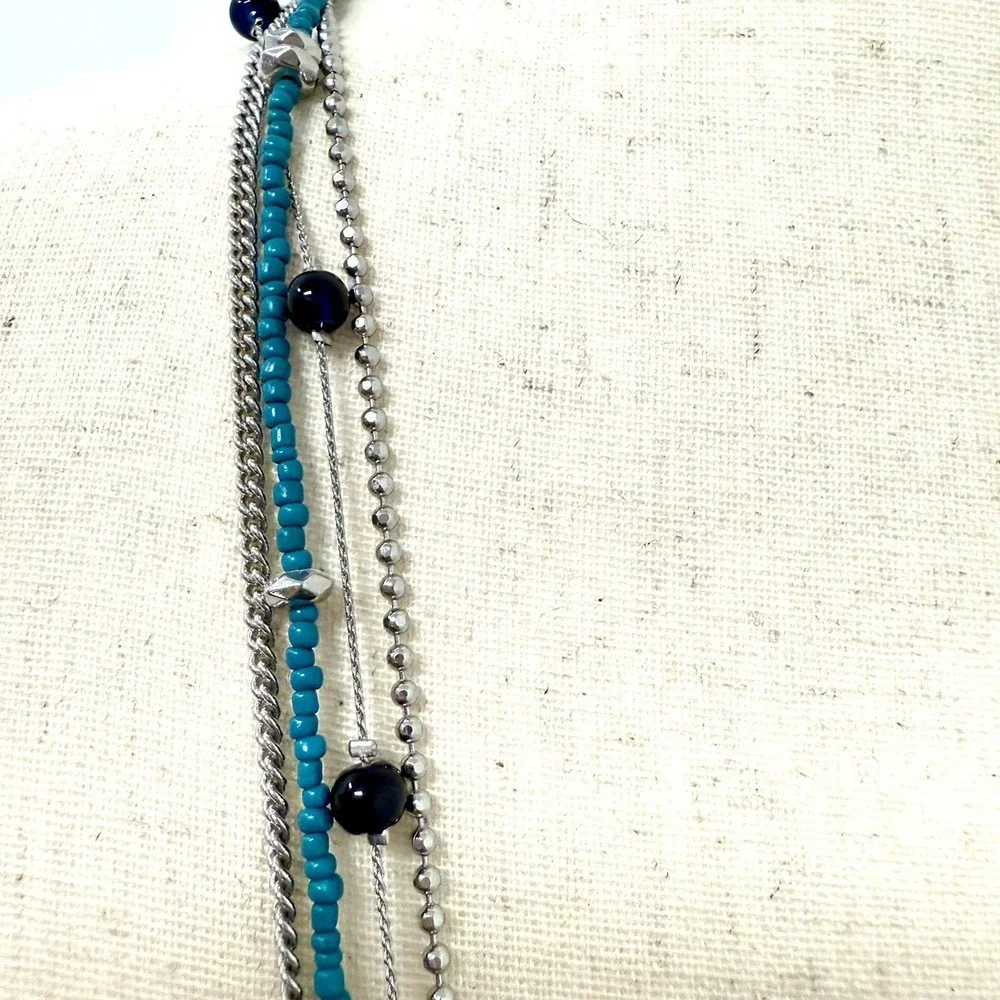Lia Sophia Set of 2 Detachable Necklaces w/Infinite Clasp Silver Tone NWT